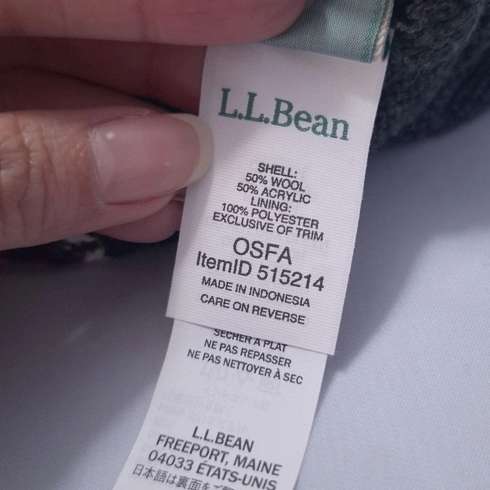 L.L. Bean Fair Isle Wool Blend Beanie Hat Earflaps Tassels Nordic Women OSFA Y2K